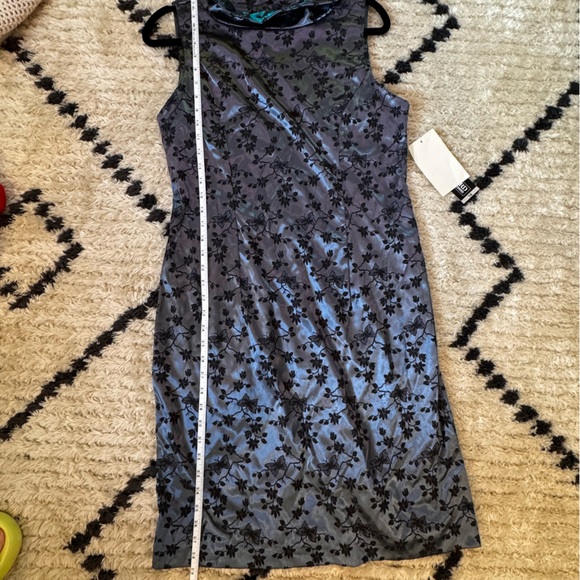 *RARE* NWT Vintage 90s Y2K satin embroidered sheath dress (size 14) - Picture 4 of 5